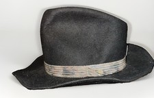 Vintage Rockmount Wool Western Cowboy Hat Youth Large Black Perma Shape USA Made