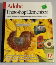 Adobe Photoshop Elements 2.0 Software CD-ROM 2002 Brand New Sealed Retail Box