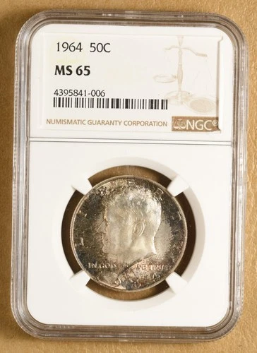 1964 P Kennedy Silver Half Dollar NGC MS65