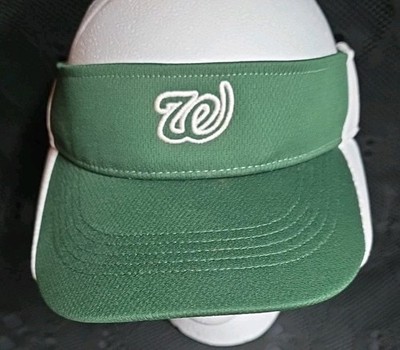 Richardson NO: 708 Visor Cap Hat Size Med/Lg Washington Nationals Green/White