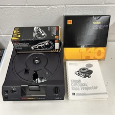 Kodak Carousel 4400 Slide Projector w/ Remote Manual 140 Slide tray Lens Tested