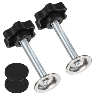 #ad 2 Pack M8x50mm Star Clamping Knobs with Screws Pressure Plate Rubber Pad AU $12.57