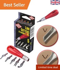 Versatile Lino Cutter Set with 5 Styles - Ideal for Art and Craft Projects