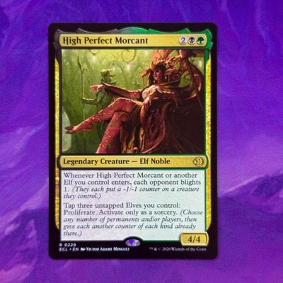 High Perfect Morcant MTG ECL 0229 229 Lorwyn Eclipsed Magic Commander Elfe Noble