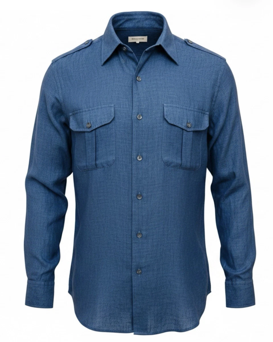 Ermenegildo Zegna Linen Solid Casual Button-Down Shirts for Men