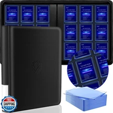 TRUGQ Toploader Binder Holds 324 Toploaders - 20 Toploaders|Water
