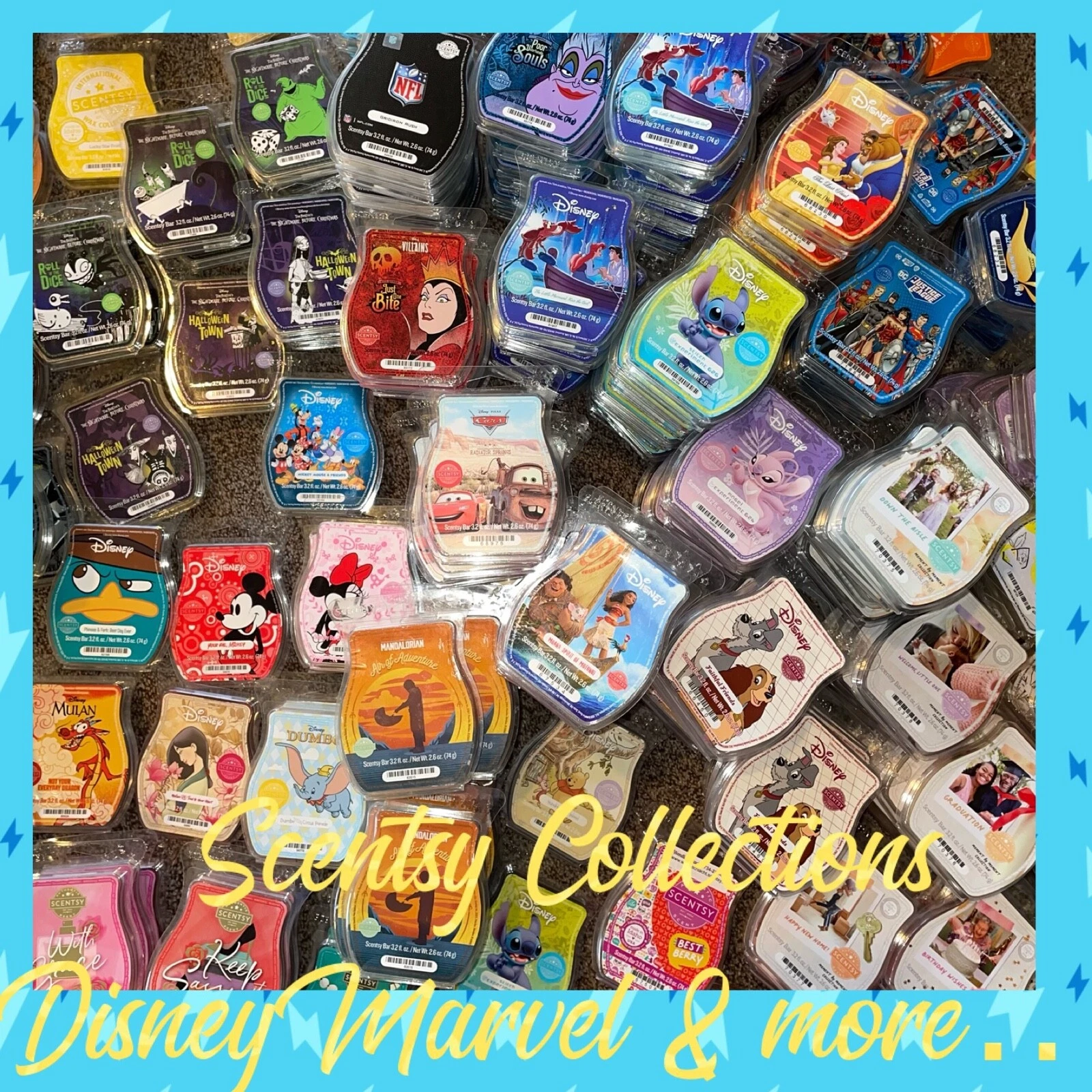 SCENTSY Wax Bar SPECIAL COLLECTIONS DISNEY MARVEL Jack NFL NHL HARRY P HOLIDAY