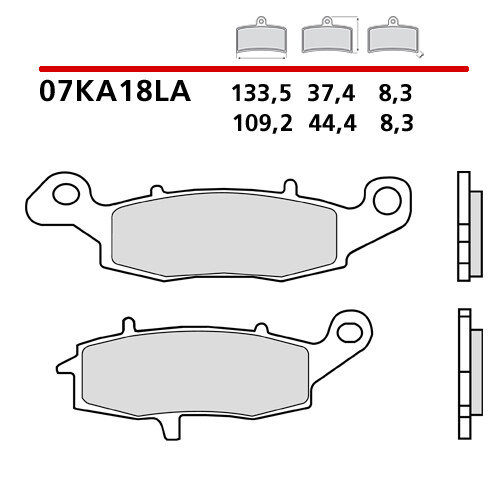 Paire Plaquettes de Frein Avant BREMBO Kawasaki ER-6F ABS Right 650 16 - Photo 1/7