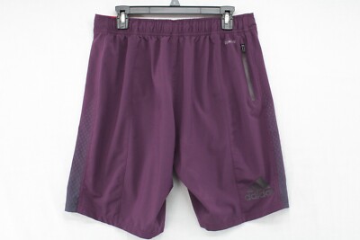 Adidas Climalite Shorts Mens Medium Purple GYM Workout Athleisure Comfort Logo