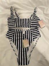 Andie swimsuit set Havana Top sz M  High-waisted Cheeky Bottom Sz S