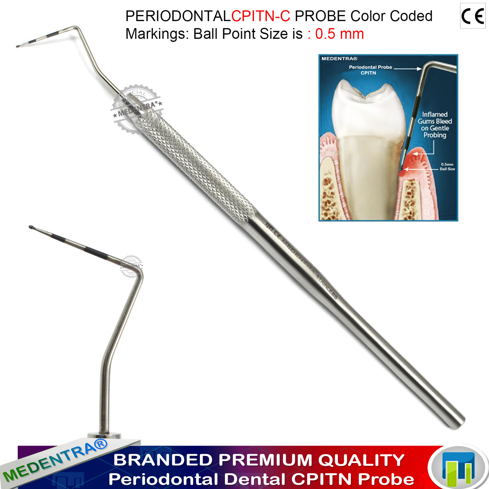 Basic Periodontal Examination BPE CPITN Probe PSR Screening Probes Laboratory CE eBay