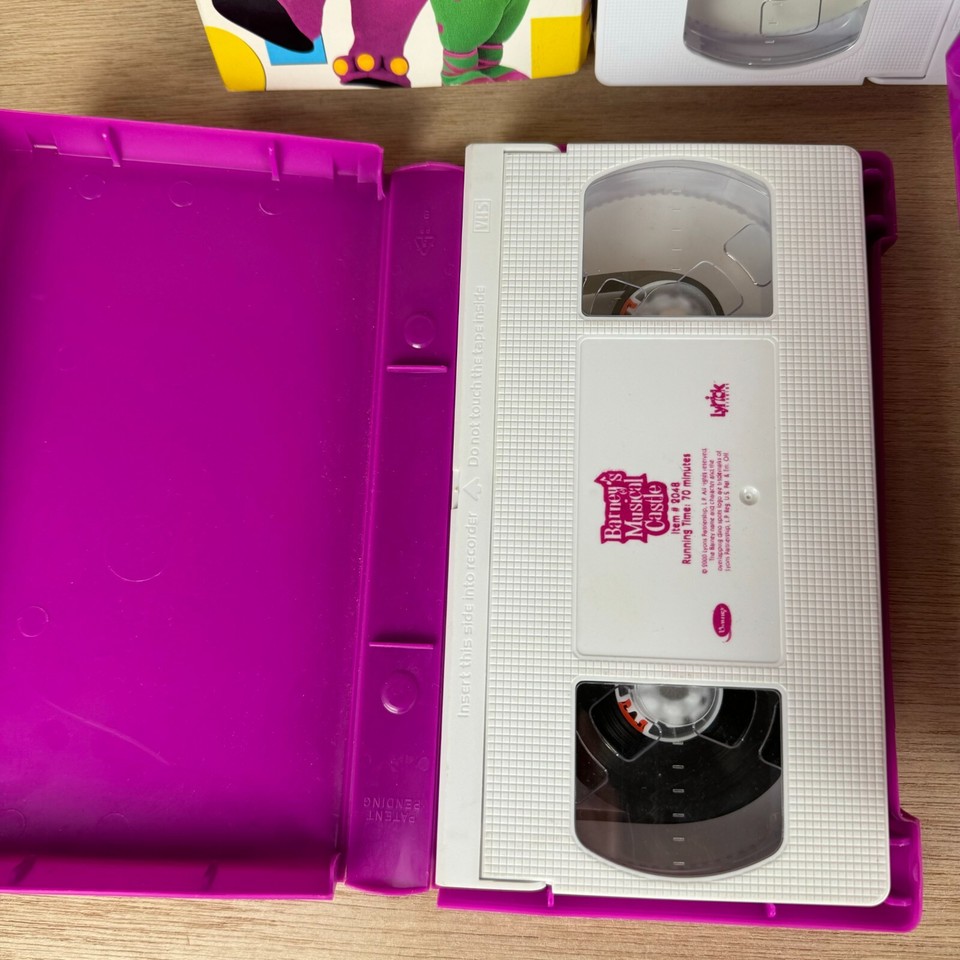 Barneys Wiggles VHS Lot Musical Castle Red Yellow & Blue ABCs 123s