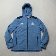 Newcastle United Rain Coat Womens UK 14 Blue Castore Jacket NUFC EU 42 NWT