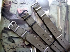 NATO G10 ® Khaki Green HD nylon Military Dive watchband RAF strap bond IW SUISSE