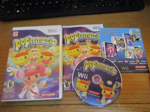Pop'n Music Konami (Nintendo Wii ) Complete Free Shipping