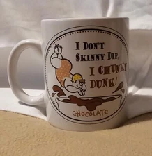 I Dont Skinny Dip I Chunky Dunk Coffee Tea Mug Women Swimming Chocolate Humor