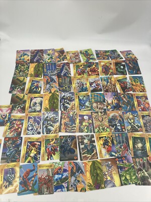 1995 Marvel Over Power TCG CCG Fantasy Card Game Vintage Fleer Lot Of 67 Cards
