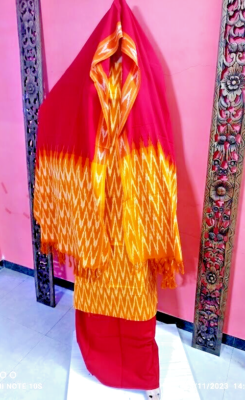 white christmas dresses Ikkat Dress Material Yellow Black Online – pochampallysarees.com