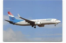 Postcard Airline LUXAIR B-737-8K5 LX-LGT No. A1453 AUC1.