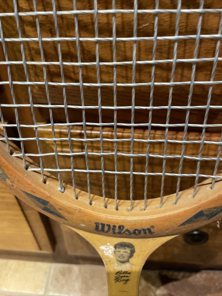 Raquette Vintage Wilson Billie Jean King PRO – Bois, Fabriquée Aux USA, Taille De Grip 4 1/2