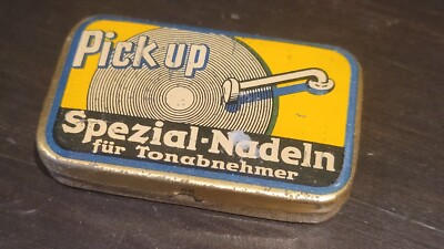 German Pickup Gramophone phonograph needle Tin - Empty