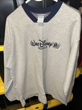 Walt Disney Vintage World Sweater 90  s Mickey Mouse Adult Sz L Cotton      