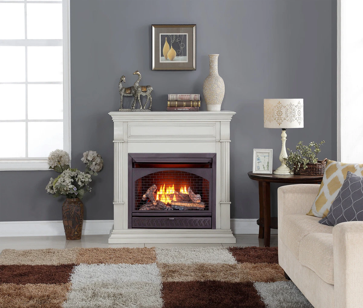 ProCom Dual Fuel Vent Free Gas Fireplace System - 26,000 BTU, #  FBNSD28T-2AW | eBay