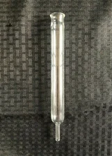 Laboratory Glass Basic Chromatography Column 200mL ID 22mm OAL 9.5" Plain tip
