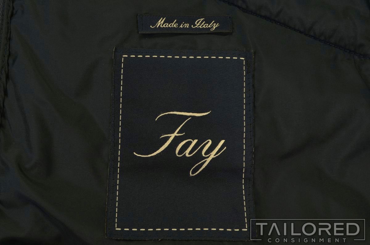 FAY Solid Blue Polyester Quilted Puffer Zip Up Wo… - image 7