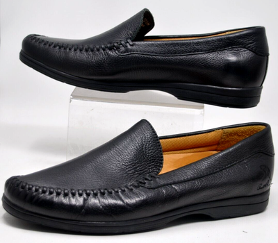 Arnold Palmer Comfort classic Men’s Leather Black Loafers 10M Brazilian Made EUC Arnold Palmer Black Leather Loafers Driving Mocs Mens Size10  main image 2