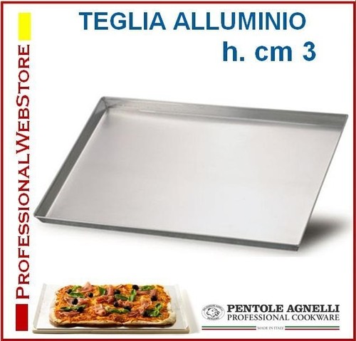 TEGLIA RETTANGOLARE ALLUMINIO TEGLIE RETTANGOLARI PIZZE cm 65 60 55 50 45 40  35 | eBay