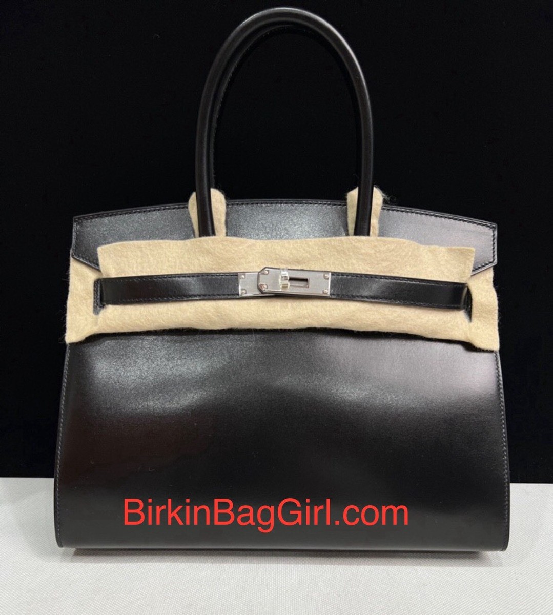 BNIB Hermes Birkin 30 Sellier Black Box Calf Leather Palladium