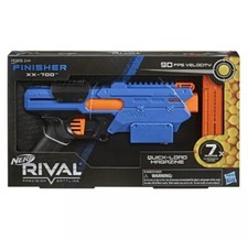 Nerf Rival Finisher XX-700 Blaster - Quick-Load Magazine, Spring Action, 7 Nerf