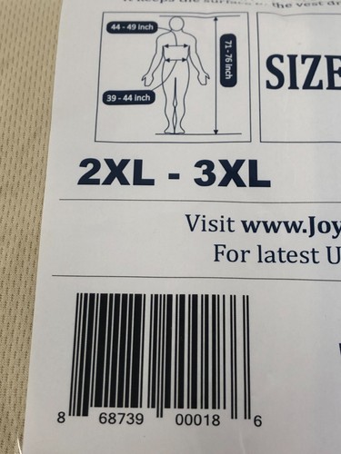Joyful Flappers 2COOL Gear Vest ~ Multipurpose Hydrogel Cooling Vest, 2XL-3XL - Picture 3 of 5