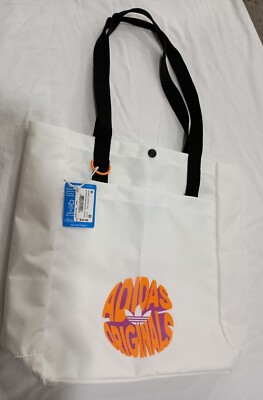 Adidas Originals White Orange Tote Bag New