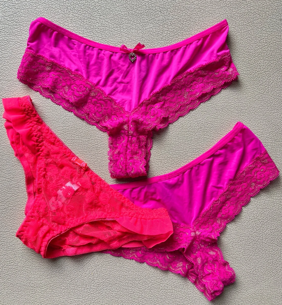 Pink lace underwear deals