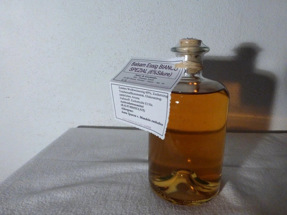 Balsam-Essig- BIANCO - Spezial - 6% Säure - 0,5L - (GP:23,80 €L) Weißweinessig - Bild 2 von 2