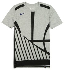 NIKE Golden State Warriors Tri-Blend Oversized Logo T-Shirt X-Large Heather Gray