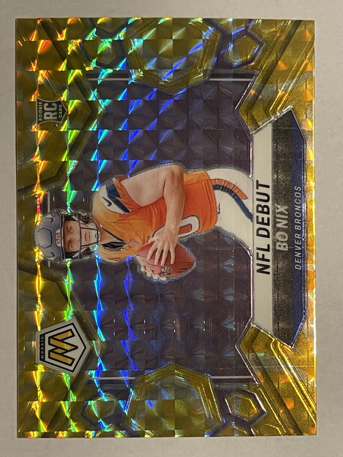 2024 Panini Mosaic - NFL Debut - Reactive Yellow Prizm - #271 Bo Nix (RC)