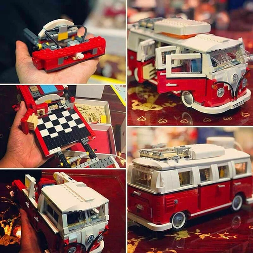 VW Bully T1 Campingbus Creator Expert blocco di costruzione regali regalo A02698 IT* - Foto 12 di 13