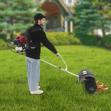2 Stroke 52cc Gas Power Broom Artificial Turf Grass Clean Backpack Sweeper 1700w