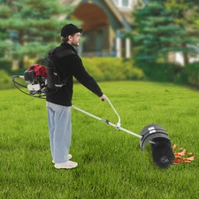 2.3HP 52CC 2 Stroke Sweeper Broom Gasoline Powered Driveway Turf Grass Cleaner