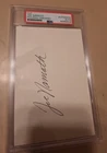 JOE NAMATH HAND SIGNED AUTOGRAPHED NEW YORK JETS MVP ENCAPSULATED CUT PSA /DNA