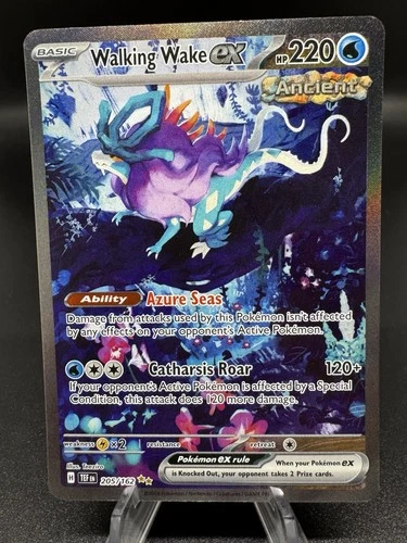 Pokemon TCG Walking Wake ex 205/162 Temporal Forces Special Illustration Rare