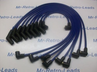 BLUE 8.5MM PERFORMANCE IGNITION LEADS MUSTANG V8 COUGAR 65 - 73 DIN CAP QUALITY