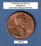 1996 D Lincoln Head, Memorial 1¢ Penny "Circulated" Actual Coin Shown *FREE S&H*