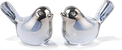 2PCS Crystal Bird Figurine Collectible - Handmade Blown Glass Birds Animals F...