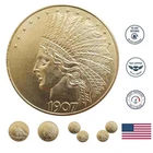 Antique Liberty Indian Head Ten Dollar Coin - Uncirculated Morgan Silver Dollar