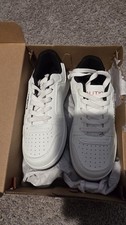 Nautica Kids Athletic Sneaker Low Top Lace-Up Solid White/Black/Red New