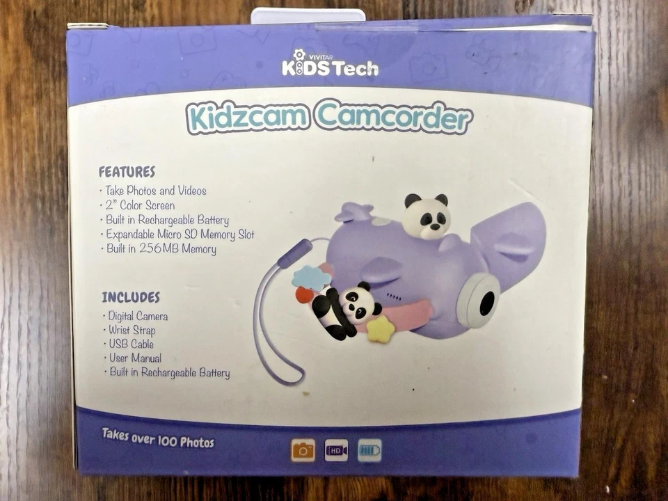 Vivitar Kidztech Camcorder for Kids, Purple Panda 16MP NEW SKU A-63 - Image 4 of 4